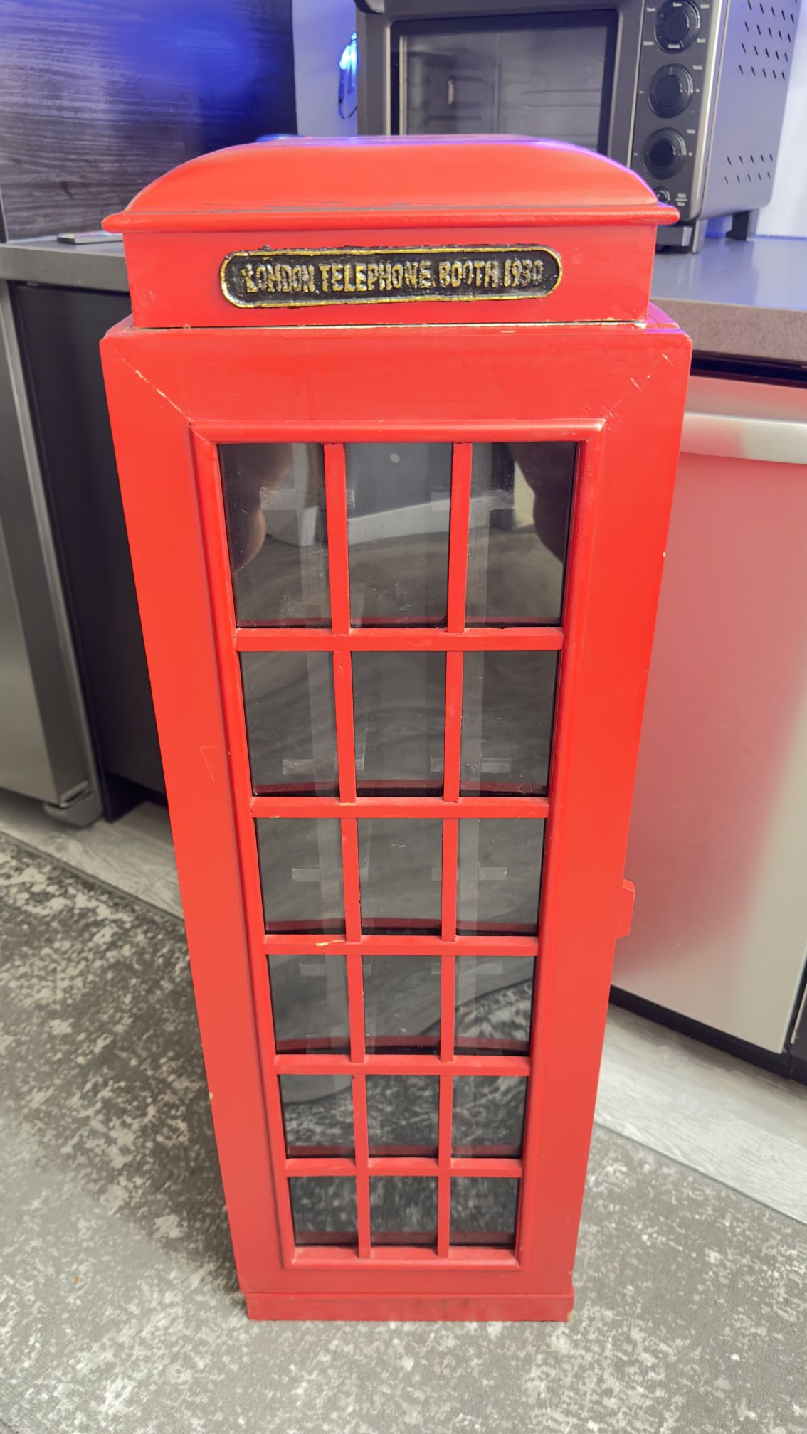 Red Telephone Booth Wine Holder