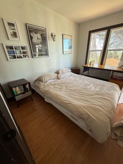 Queen Zinus Memory Foam Mattress + Platform Bed Frame – $100 OBO