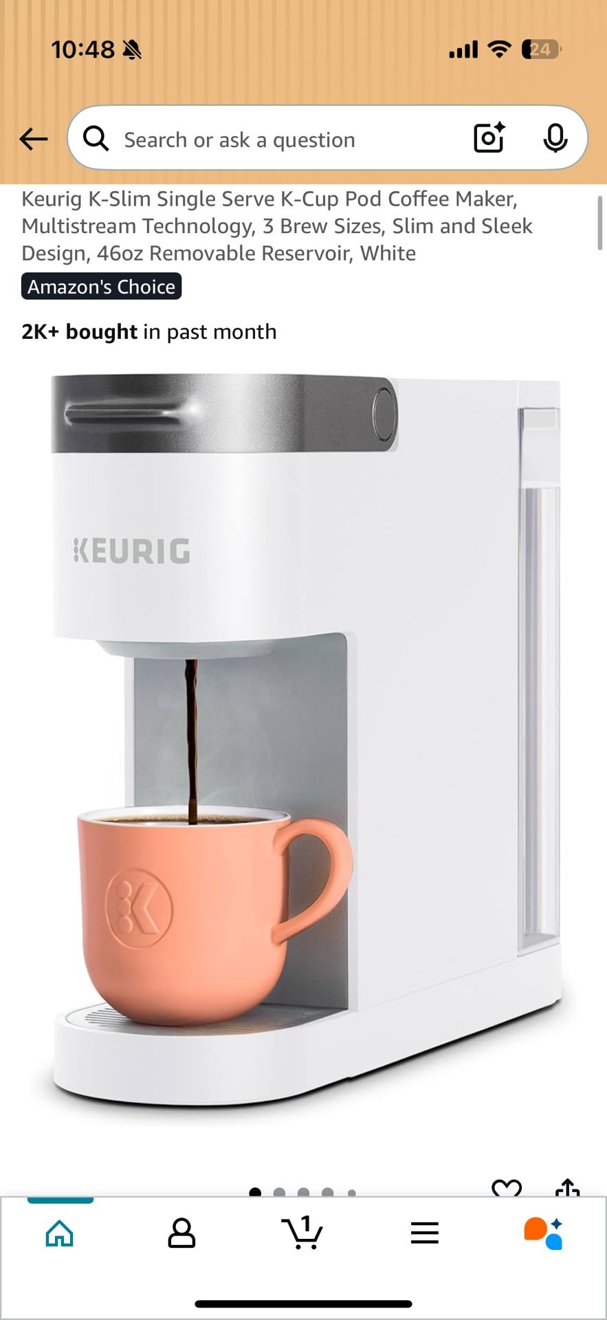 White Keurig Coffee Machine For Sale