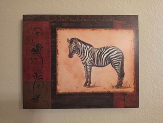 Modern wood art - zebra