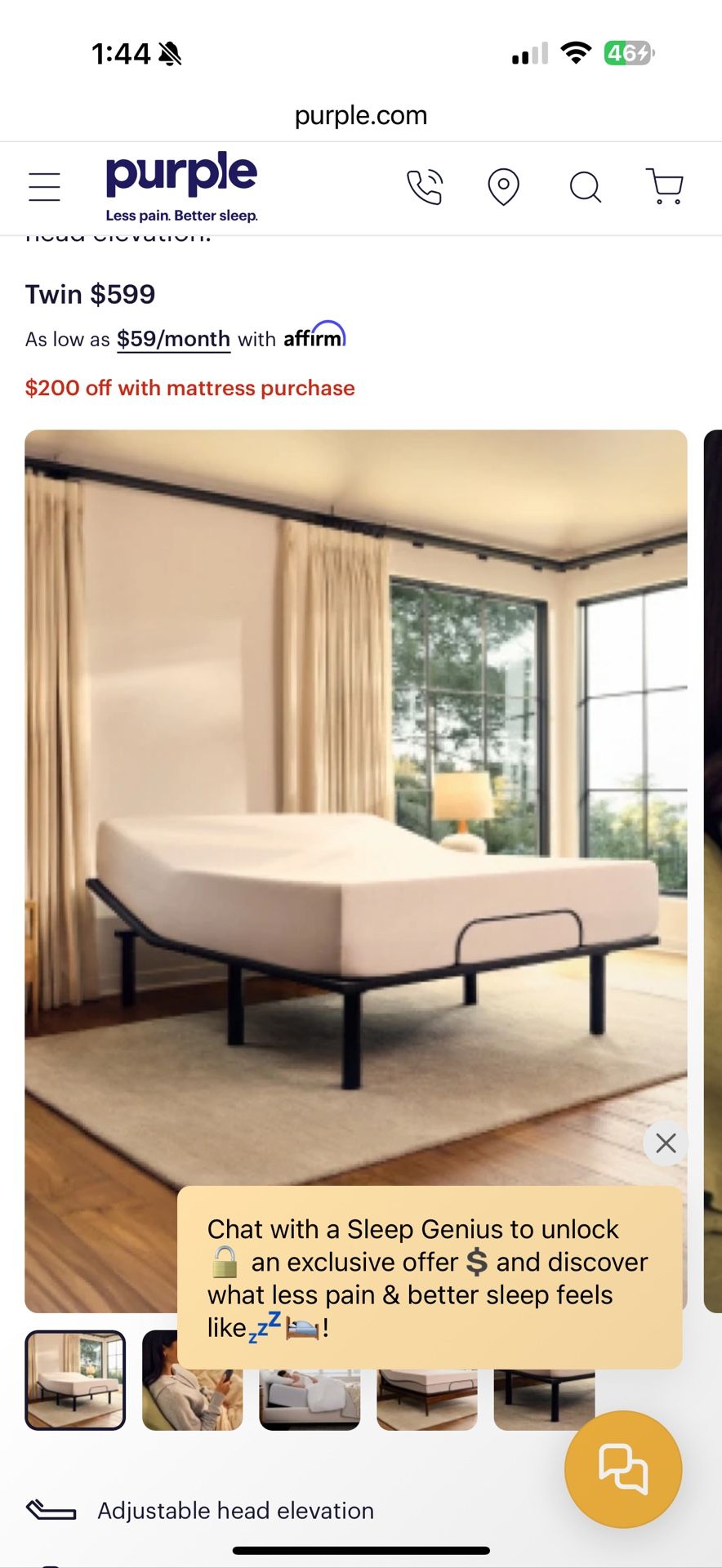 Purple Twin Adjustable Frame