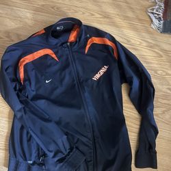 Vintage Vtg University Of Virginia Nike Windbreaker Jacket Navy Orange Adult XL
