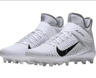 Men's Nike Alpha Menace Pro 2 White Black Football Cleats Sz 12W🏈