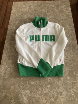 puma jacket (white and green)
