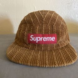 Supreme Box Logo Hat Brown Corduroy 