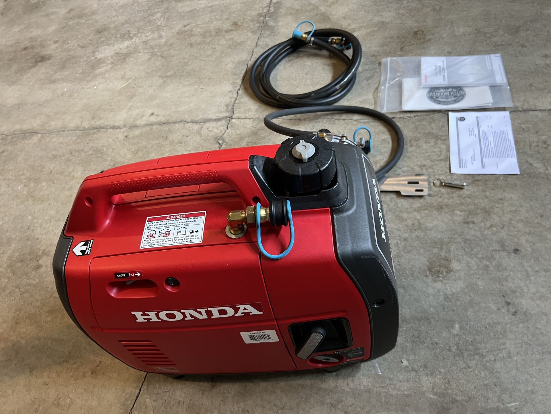 EU2200i Honda Generator With Propane And Natural gas Kit.
