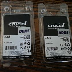 Crucial 64GB(2x32GB) Kit DDR5-5600 SODIMM Laptop RAM