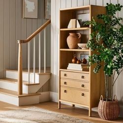 🌟 Brand New - Tall Stylish Bookcase with Drawers 🌟
