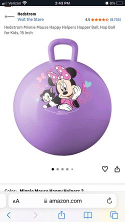 Disney Minnie Mouse Purple Kids Play Bouncer Ball