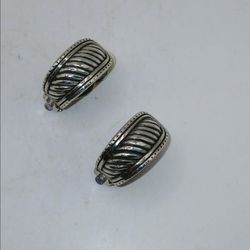 Vintage Sterling clip on earrings