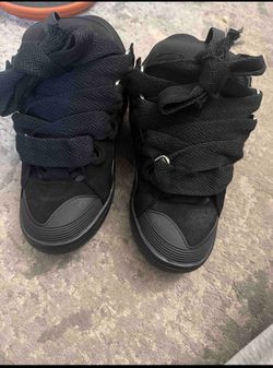 Lavins Black High-Top Sneakers with Chunky Laces