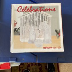 Glass Nativity set