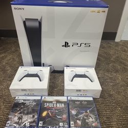 Brand New Console Disc Version 3 Games + 2 Controller Bundle