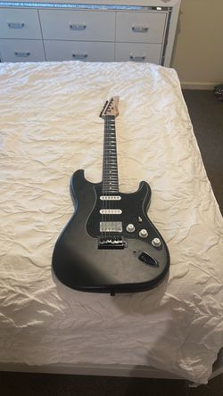 Black Electric Guitar Stratocaster Style