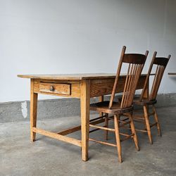 Antique Pine Dining Table 
