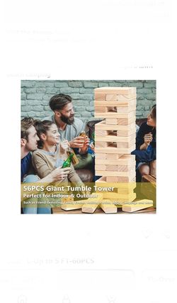 Giant Genga Blocks Tumble Tower 60 pcs