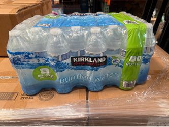KIRKLAND 8oz Water Bottles each case comes with 80 bottles