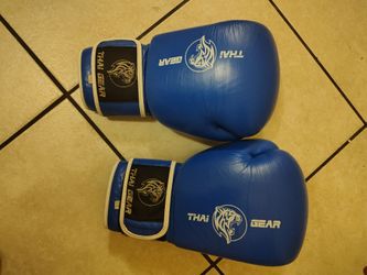 Thai gear training gloves with wrist straps 16 oz.