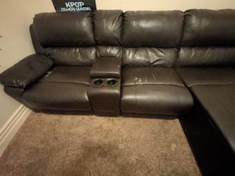 Sectional mocha brown