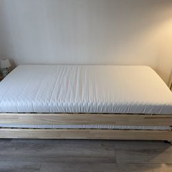 Two Twin Stackable/Trundle bed with 2 mattresses
