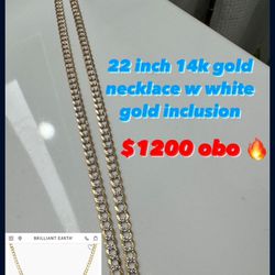 22 Inch 14k Solid Gold Chain 