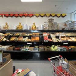 horizontal open air cooler freezer fridge grocery store 