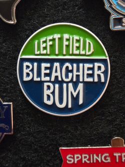 Left Field Bleacher Bum Vintage Chicago Cubs Baseball Pin Collectible Sports Memorabilia