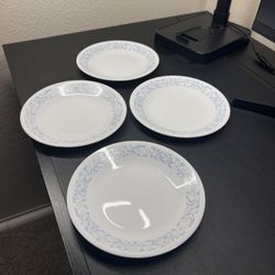 Vintage Corelle “Sea and Sand” Dessert Plates – Set of 4