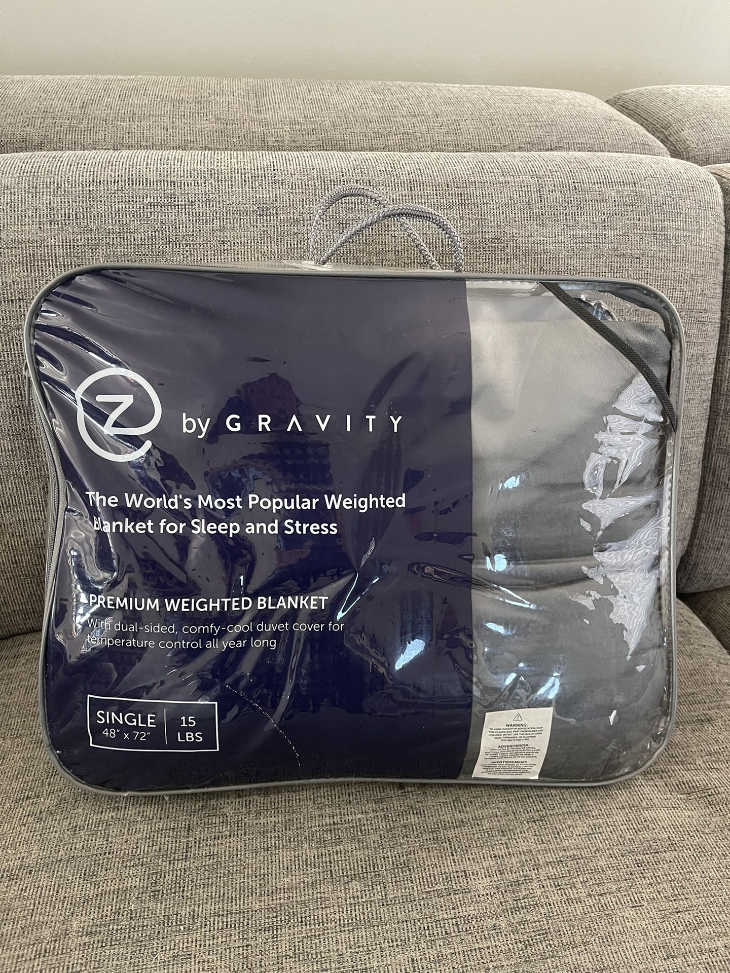 Indigo Dyed Indigo Gravity Blanket Z By Gravity Premium Weighted