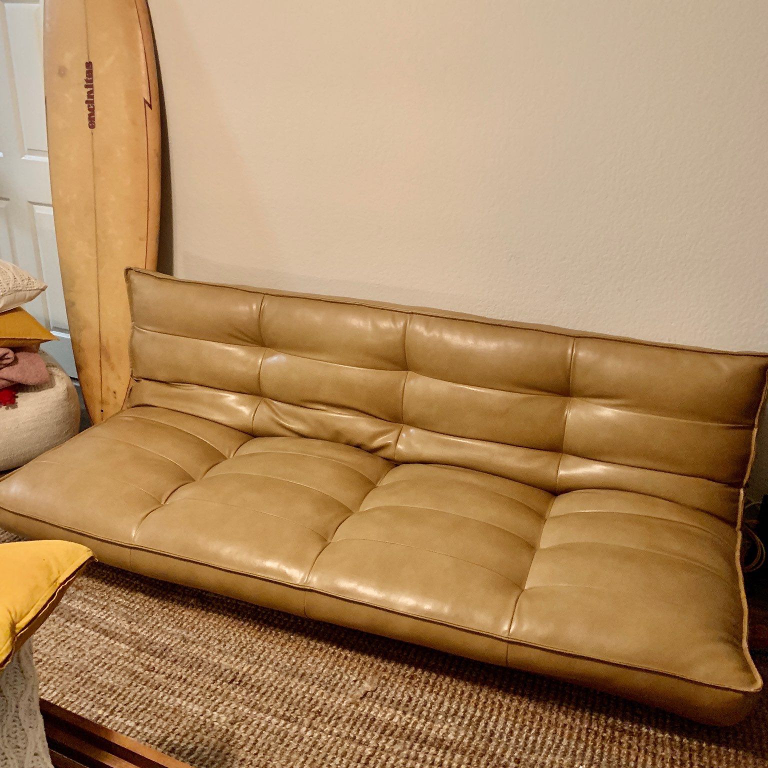 Genuine Recycled Leather “Greta” Urban Outfitters Sleeper Couch