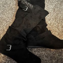 Size 8 Suade High Boots(flats)