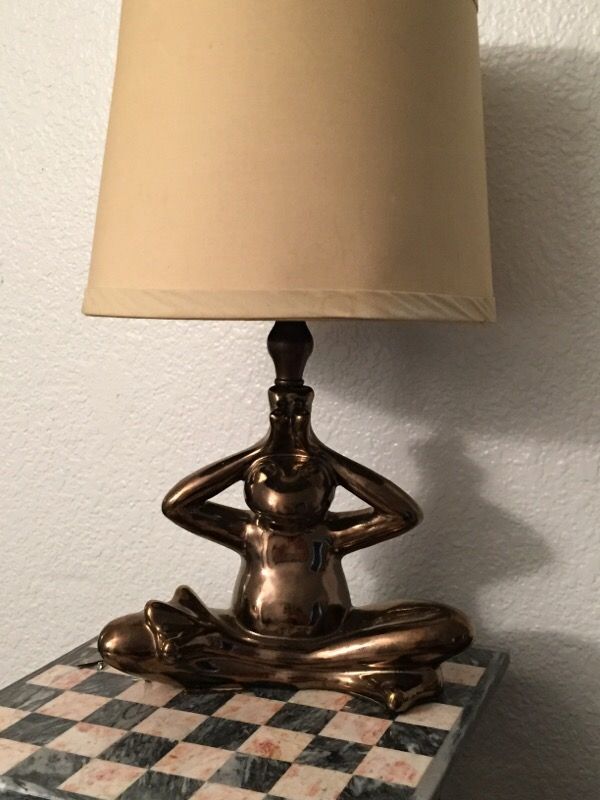 Pier One Yoga Frog Lamp