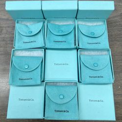 6 Tiffany  & Co Gift Boxes With Pouch
