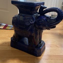 elephant large ceramic stool 18x18 
