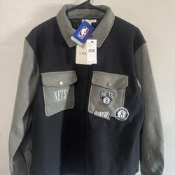 NBA Brooklyn Nets Vintage Woman’s Jacket Large WEAR Erin Andrews