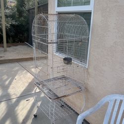 Dome top birdcage.