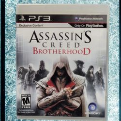 PS3 Assassin's Creed Brotherhood Sony (PlayStation 3, 2010) Rome Action Adventure Game No Manual. Very good condition. The item in the image is the vi