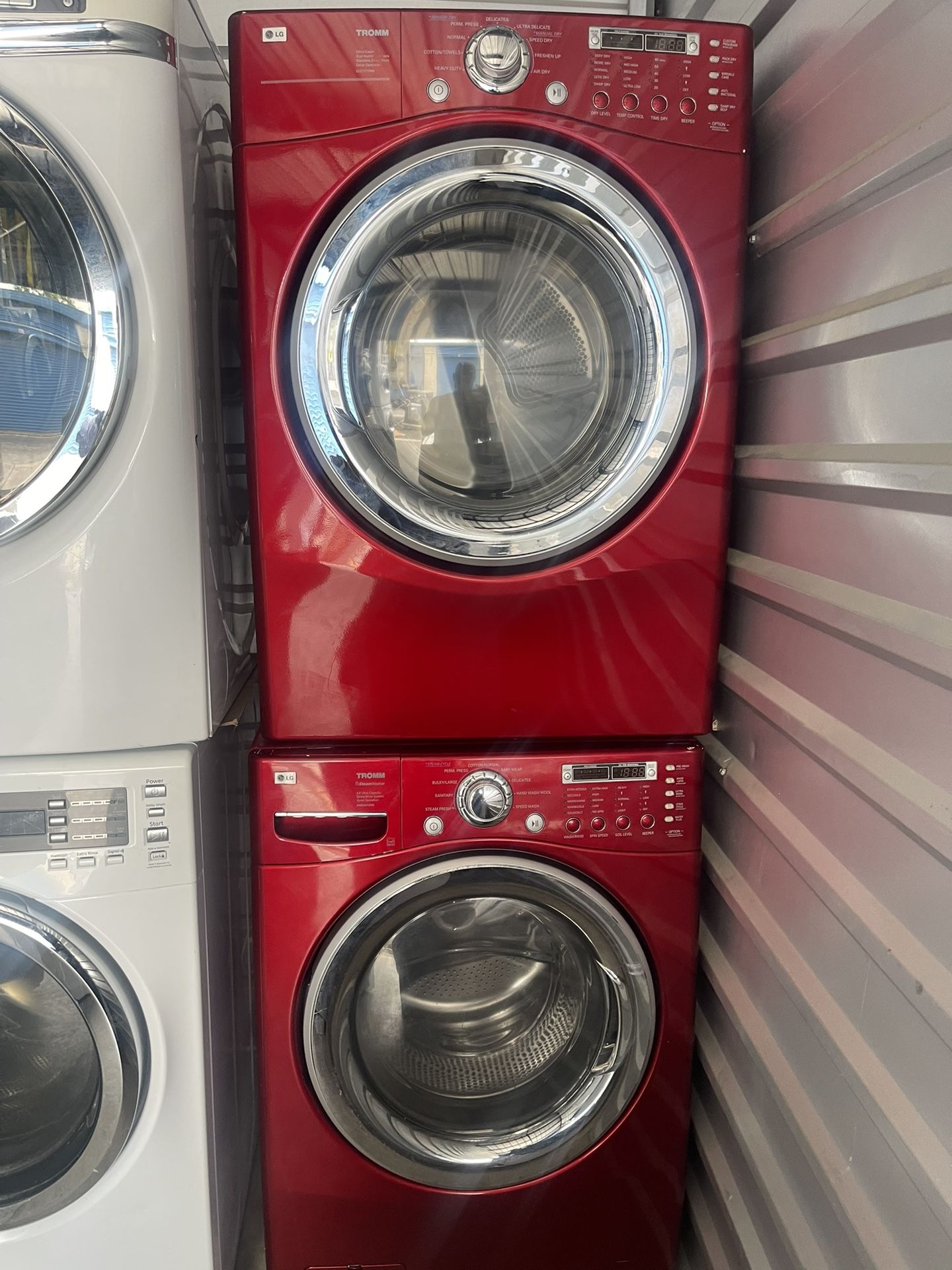 LG Washer And Dryer Set ( Red In Color) 