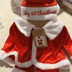 New Baby Boy Santa Outfit  My First 1st Christmas 