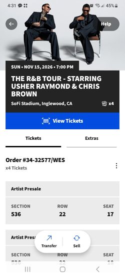 The Usher/Chris Brown R&B Tour Concert