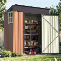 5*3 FT- Heavy Duty Outdoor Metal Storage Shed 