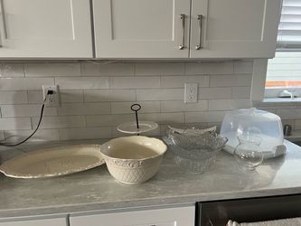 Beautiful Serving dishes and carrier