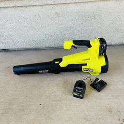 RYOBI ONE+ HP 18V Brushless 110 MPH Variable-Speed Jet Fan Leaf Blower + 4.0 Battery & Charger New