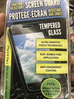 Screen glass protector for iPhone 6,7,8 plus