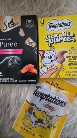 Cat wet food treats bundle tempations sheba set new 3