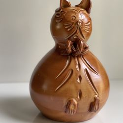 Vintage Italian Pottery Mid Century Modern Cat Bank / Display
