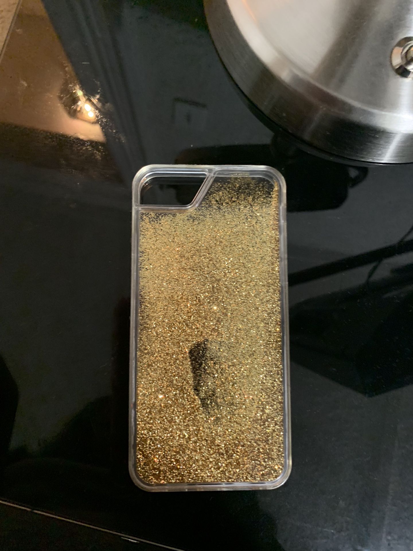 iPhone 7/8 gold glitter case