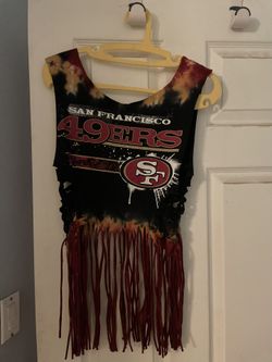 SF 49ers Ladies Fringe Blouse. 