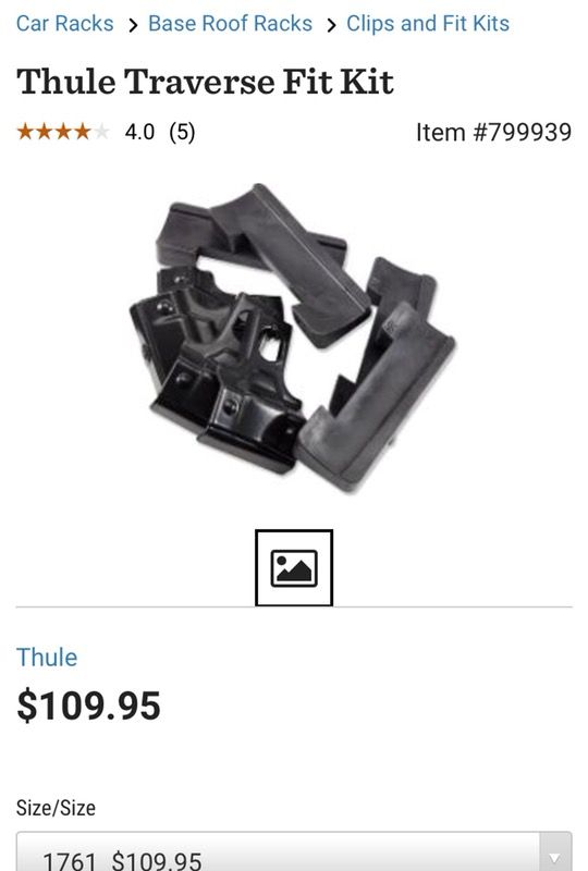 Thule traverse fit kit hot sale