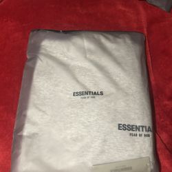 White Essantial Hoodie 